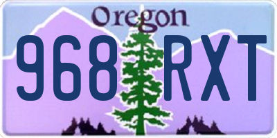 OR license plate 968RXT