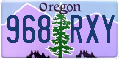 OR license plate 968RXY