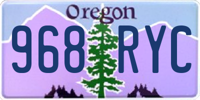 OR license plate 968RYC