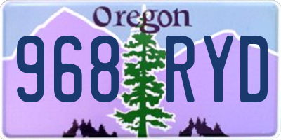 OR license plate 968RYD