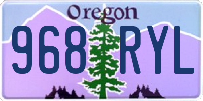 OR license plate 968RYL