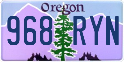 OR license plate 968RYN