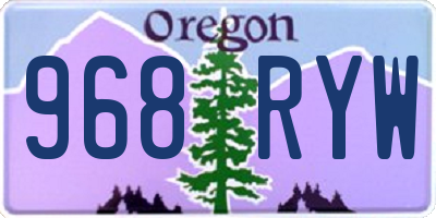 OR license plate 968RYW