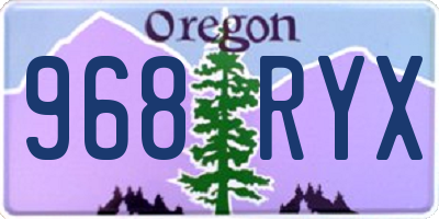 OR license plate 968RYX