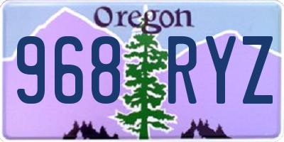 OR license plate 968RYZ