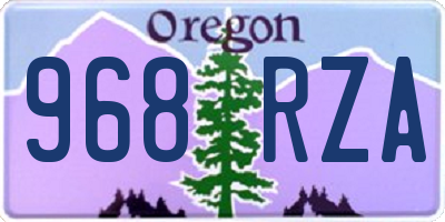 OR license plate 968RZA