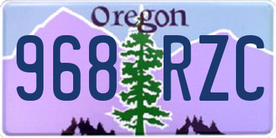 OR license plate 968RZC