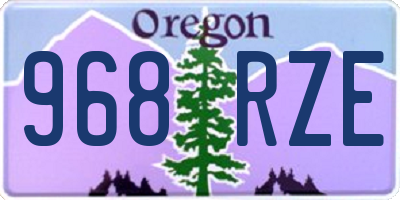 OR license plate 968RZE