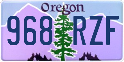 OR license plate 968RZF