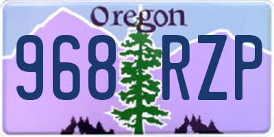 OR license plate 968RZP