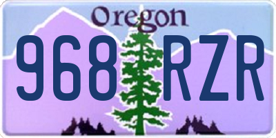OR license plate 968RZR