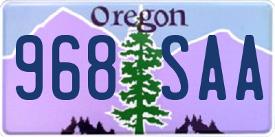 OR license plate 968SAA