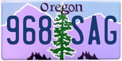 OR license plate 968SAG