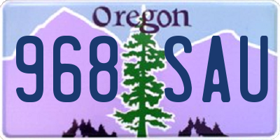OR license plate 968SAU