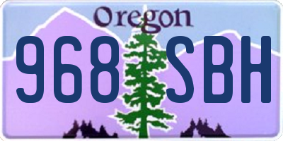 OR license plate 968SBH