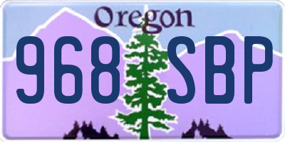 OR license plate 968SBP