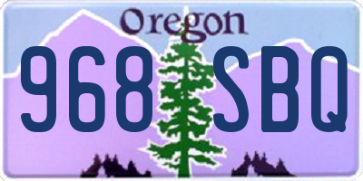OR license plate 968SBQ