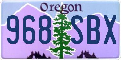 OR license plate 968SBX
