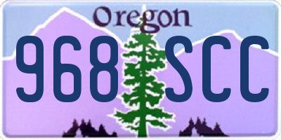 OR license plate 968SCC