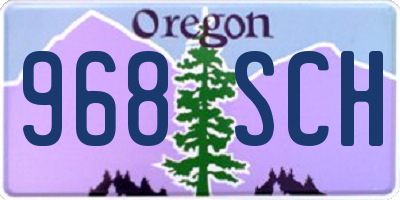 OR license plate 968SCH