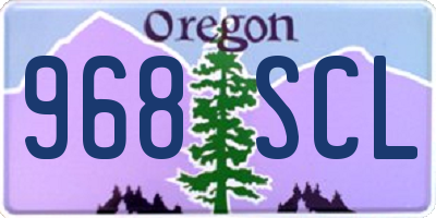 OR license plate 968SCL