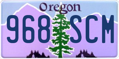 OR license plate 968SCM