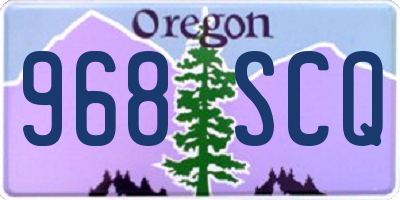 OR license plate 968SCQ