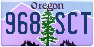 OR license plate 968SCT