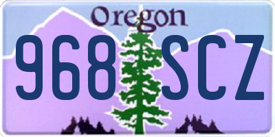 OR license plate 968SCZ