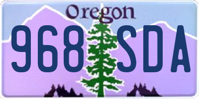 OR license plate 968SDA