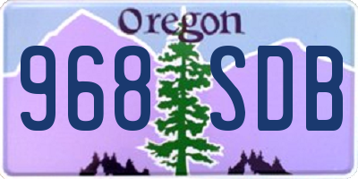OR license plate 968SDB