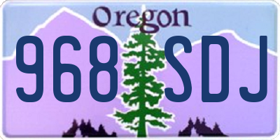 OR license plate 968SDJ