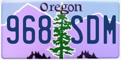 OR license plate 968SDM