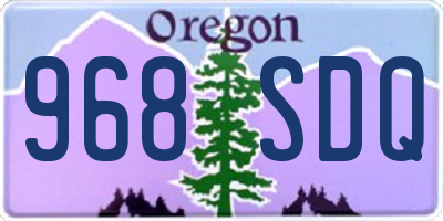OR license plate 968SDQ