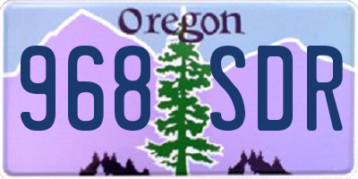 OR license plate 968SDR