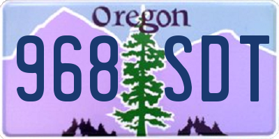 OR license plate 968SDT