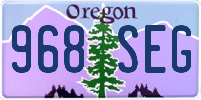 OR license plate 968SEG
