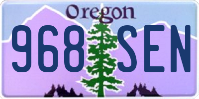OR license plate 968SEN