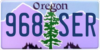 OR license plate 968SER