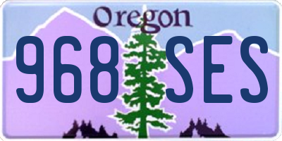 OR license plate 968SES