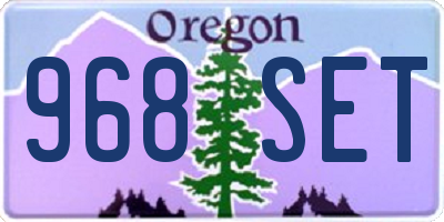 OR license plate 968SET
