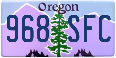 OR license plate 968SFC