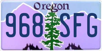 OR license plate 968SFG