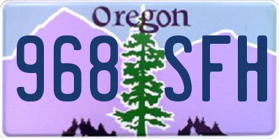 OR license plate 968SFH