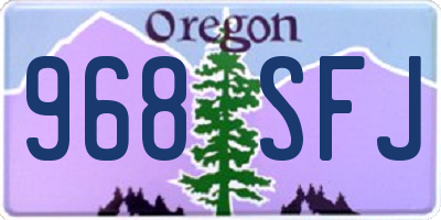 OR license plate 968SFJ