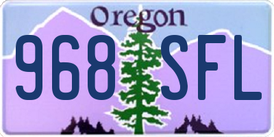 OR license plate 968SFL