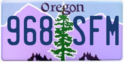 OR license plate 968SFM