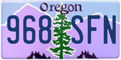 OR license plate 968SFN
