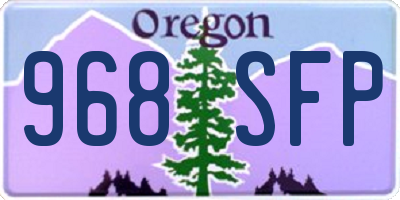 OR license plate 968SFP