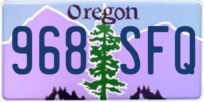 OR license plate 968SFQ